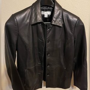 Women’s Black leather jacket